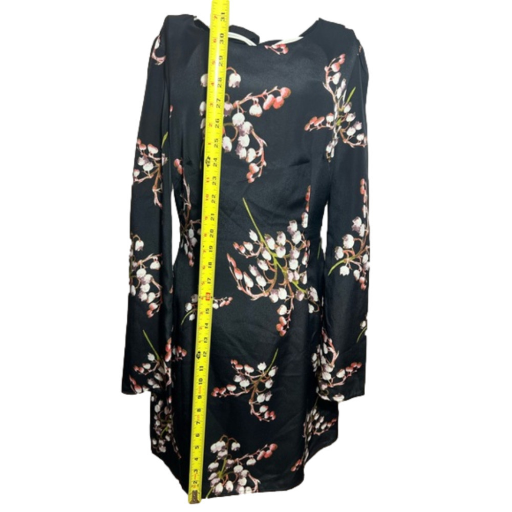 Mm Couture by Miss Me Dress Silky Polysester Cherry Blossom Print Size Small - Picture 9 of 10